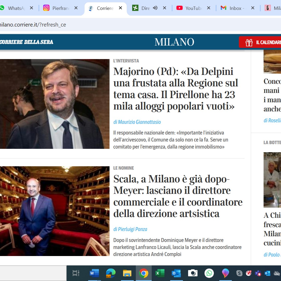 Intervista al Corriere: “Da Delpini una frustata alla Regione sul tema casa”