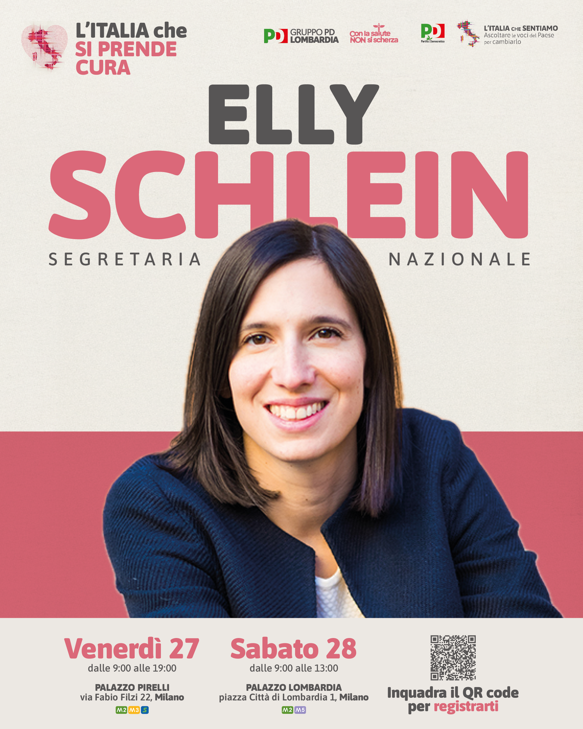 L’Italia si prende cura. Elly Schlein a Milano